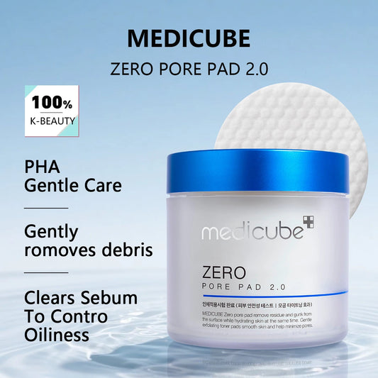 Medicube ZERO PORE PAD 2.0,Pre-Soaked Dual-Texture Cotton Pads,Hydrating&Soothing Formula,Daily Skin Care,K-Beauty,Korean Makeup